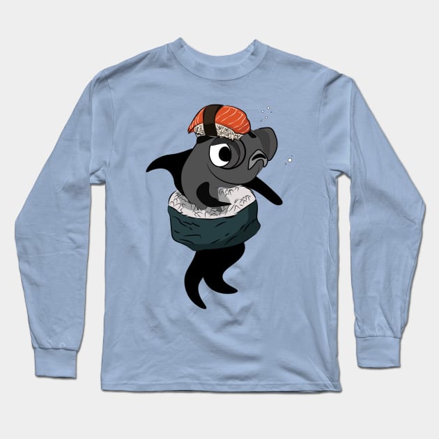 Black Moor Goldfish in Sushi Cosplay Long Sleeve T-Shirt by vixfx